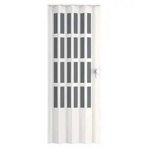 Shrnovací dveře PVC Lugano Off-White obraz