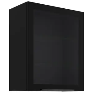 Kuchyňská skříňka - vitrína černá/černá 60GS-72 1F obraz