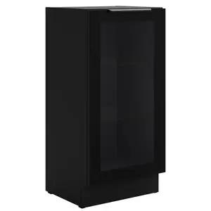 Kuchyňská skříňka - vitrína černá/černá 40DW 1F BB obraz