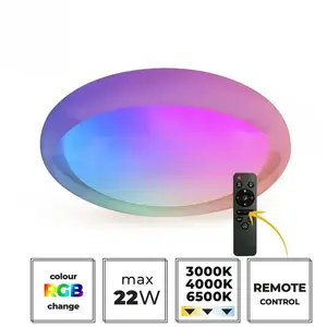 Stropní svítidlo Rivet LED 22W 66945 CCT+RGB PL1 obraz