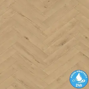 Laminátová podlaha vodeodolná Dub Smoked Montanara 8mm AC5 Herringbone K850 obraz