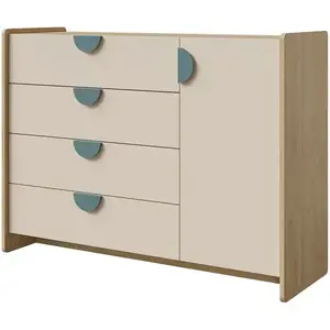 Komoda Lexi 9 cremona/makadamie/námořní obraz