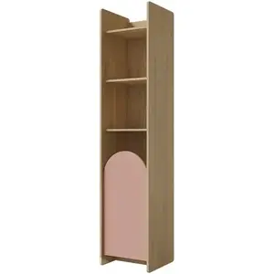Regál Lexi 3P cremona/makadamie/růžová obraz