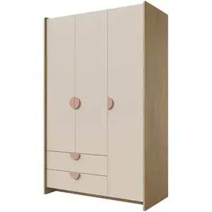 Skříň Lexi 1 cremona/makadamie/růžová obraz