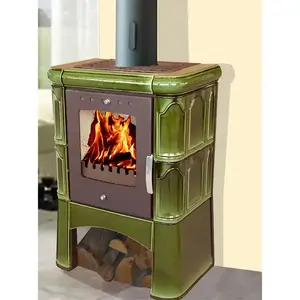 Pec ocelová-kachlová Picollo II grassgreen 6 kW obraz