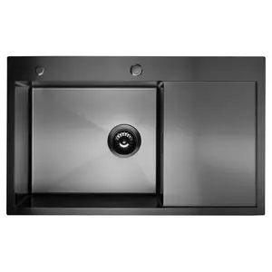 Dřez Kongo levá 780x480x230 PVD BLACK NANO obraz