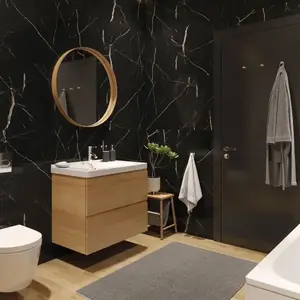Nástěnný panel SPC Calacatta Black 120x265cm 4mm obraz