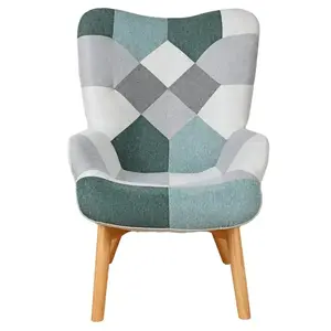 Křeslo Maddie zelená patchwork obraz