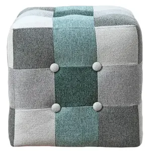 Taburetka Maddie zelená patchwork obraz