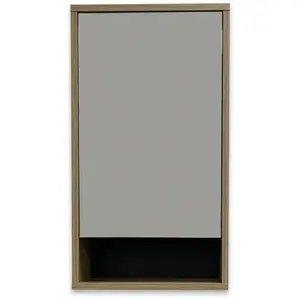 Závěsná koupelnová skříňka se zrcadlem Nova mini dub evoke 44 cm obraz