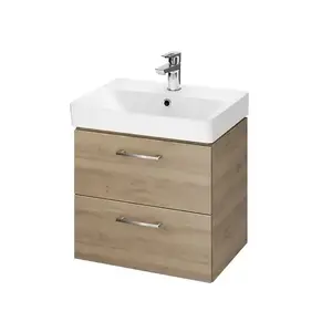 Skříňka s umyvadlem Lara Mille slim 50 cm orech obraz