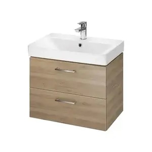 Skříňka s umyvadlem Lara Mille slim 60 cm orech obraz