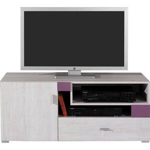 MEBLAR tv stolek NEOS 12, borovice/fialová 120x50x50 borovice / fialová obraz