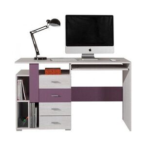 MEBLAR pc stolek NEOS 13, borovice/fialová 125x76, 5x55 borovice / fialová obraz