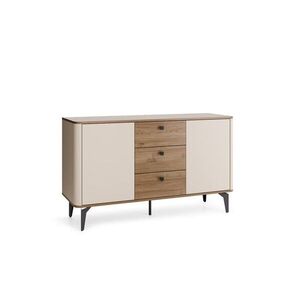DOLMAR Komoda AURORA 4, ořech + cashmere 140, 1x81, 2x40, 2 ořech + cashmere obraz