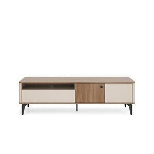 DOLMAR Tv stolek AURORA 6, ořech + cashmere 180x51x40, 2 ořech + cashmere obraz