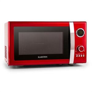 Klarstein Fine Dinesty, mikrovlnná trouba, 2v1, 23 l, 800 W, gril 1000 W, retro, 12 programů, červená obraz