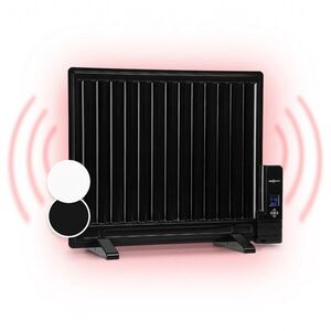 OneConcept Wallander, olejový radiátor, 600 W, termostat, olejové vyhřívání, plochý design, černý obraz