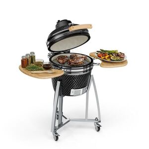 Klarstein Queensize, kamado gril, teploměr, odnímatelné boční díly, černý obraz
