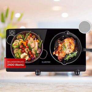 Klarstein Cookbuddy, sklokeramická varná deska, 2400 W, 2 zóny, 5 úrovní výkonu obraz