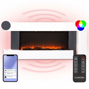 Klarstein Studio Light & Fire 2 Smart, elektrický krb, 1000/2000 W, MDF, WiFi Control obraz