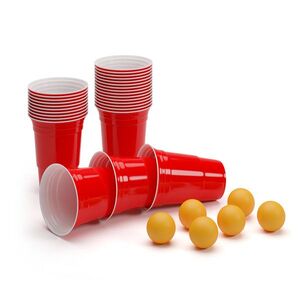 BeerCup Andrews, červené kelímky na pivo, 473 ml (16 oz), robustní, včetně míčků a pravidel obraz