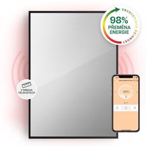 Klarstein La Palma 700, infračervený ohřívač 2 v 1, smart, 85 x 60 cm, 750 W, zrcadlová přední strana obraz