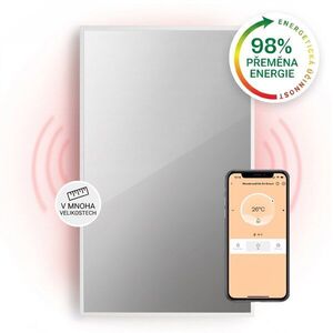 Klarstein La Palma 1000, infračervený ohřívač 2 v 1, smart, 120 x 60 cm, 1000 W, zrcadlová přední strana obraz