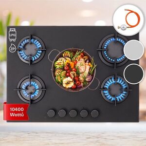 Klarstein Firetale, plynová varná deska, 5 hořáků, 70 cm, hliníkové hořáky, včetně hadice a redukčního ventilu obraz