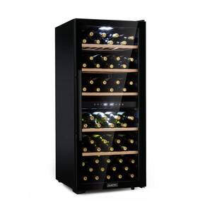 Klarstein Barossa 102D, vinotéka, 102 lahví, 2 zóny, LED dotykový displej, černá obraz