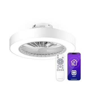Klarstein ZenBreeze chytrý stropní ventilátor s osvětlením | 48 cm | 16 W | Tichý | LED | Akryl obraz