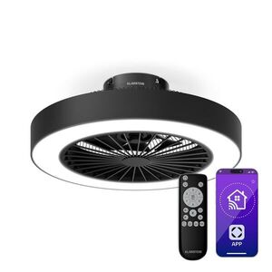 Klarstein ZenBreeze chytrý stropní ventilátor s osvětlením | 48 cm | 16 W | Tichý | LED | Akryl obraz