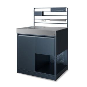 Klarstein WaldChef venkovní kuchyň | Dřez se spodní skříňkou | Nerezový dřez | Odolný proti povětrnostním vlivům | 90 x 135 cm obraz