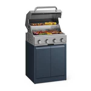 Klarstein WaldChef Outdoor kuchyně | Plynový gril | 4 hořáky | 30 mbar | 12800 W | Litinový rošt | Nerezová ocel obraz