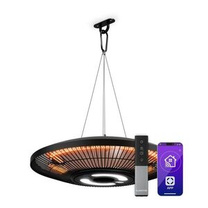 Klarstein LumiHeat infračervené topení na strop | 2000 W | 15 m² | LED osvětlení | 42 cm x 42 cm obraz