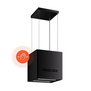 Klarstein Nexture volně zavěšený ostrovní odsavač par | A++ | 40 cm | 661 m³/h | Černý obraz