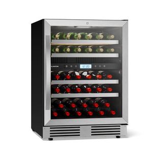 Klarstein VeroSteel vestavná vinotéka | 2 chladicí zóny | 129 litrů | 43 lahví | 60 cm obraz