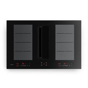 Klarstein Indukční varná deska ChefFusion s digestoří | 4 varné zóny | 7200 W | 504, 3 m³/h | 80 cm obraz
