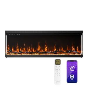 Klarstein Nástěnný elektrický krb EchoFlame Smart | 127 cm | 1800 W | 2 režimy vytápění | 12 barev | Černý obraz