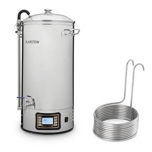 Klarstein Mundschenk XXL + ponorný chladič, sada na vaření piva, 50 l, 3000 W, nerezová ocel obraz