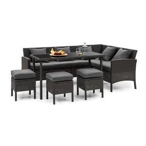 Blumfeldt Titania Dining Lounge set zahradní sedací souprava, černá / tmavě šedá obraz