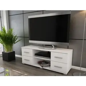 TV stolek Oskar TV, bílý, 120 cm obraz