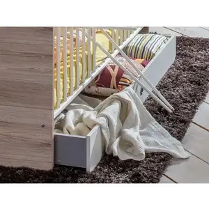 Úložná zásuvka pod postel Cariba, dub san remo/bílá, na kolečkách obraz