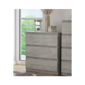 Zásuvková komoda Carlos 75 cm, šedý beton obraz