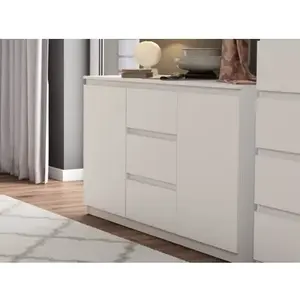 Komoda se 3 zásuvkami Carlos, bílá, 120 cm obraz