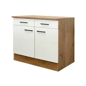 Dolní kuchyňská skříňka Avila, dub lancelot/krémová, šířka 100 cm obraz