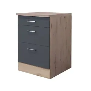 Dolní kuchyňská skříňka Tiago, dub san remo/šedá, šířka 60 cm obraz