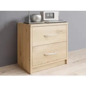 Noční stolek se 2 zásuvkami Pepe, dub artisan obraz