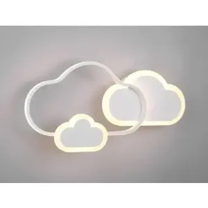 Stropní LED osvětlení tvar mraky, bílé obraz