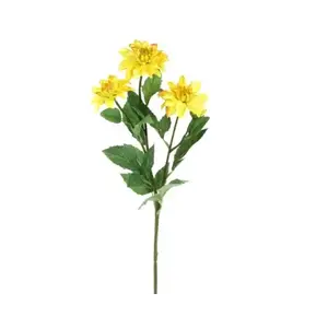 Umělá květina Jiřinka 75 cm, žlutá obraz